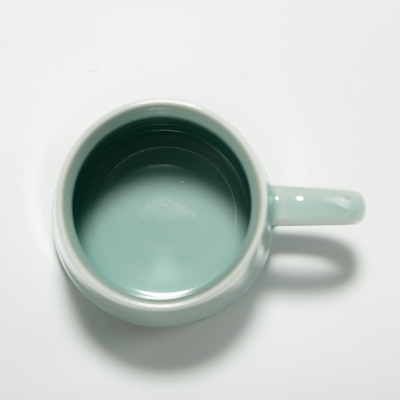 龙泉青瓷简约创意茶杯陶瓷办公杯会议水杯定制礼品杯logo天丰陶瓷