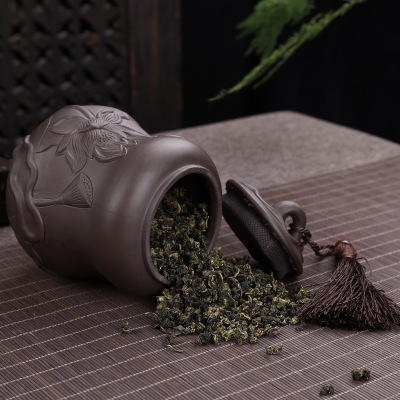 紫砂茶叶罐陶瓷半斤装密封茶罐 多种款式储物罐厂家直销礼品批发