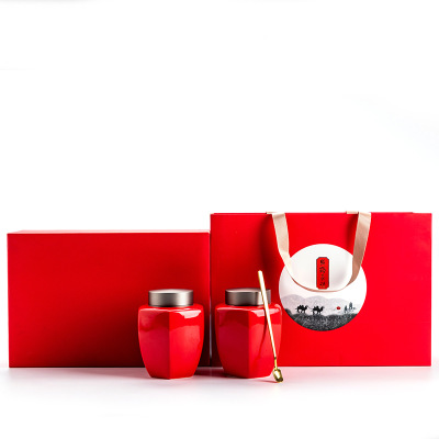 陶瓷茶叶罐精品礼盒储物罐青瓷密封罐创意哥窑储茶罐商务礼品定制