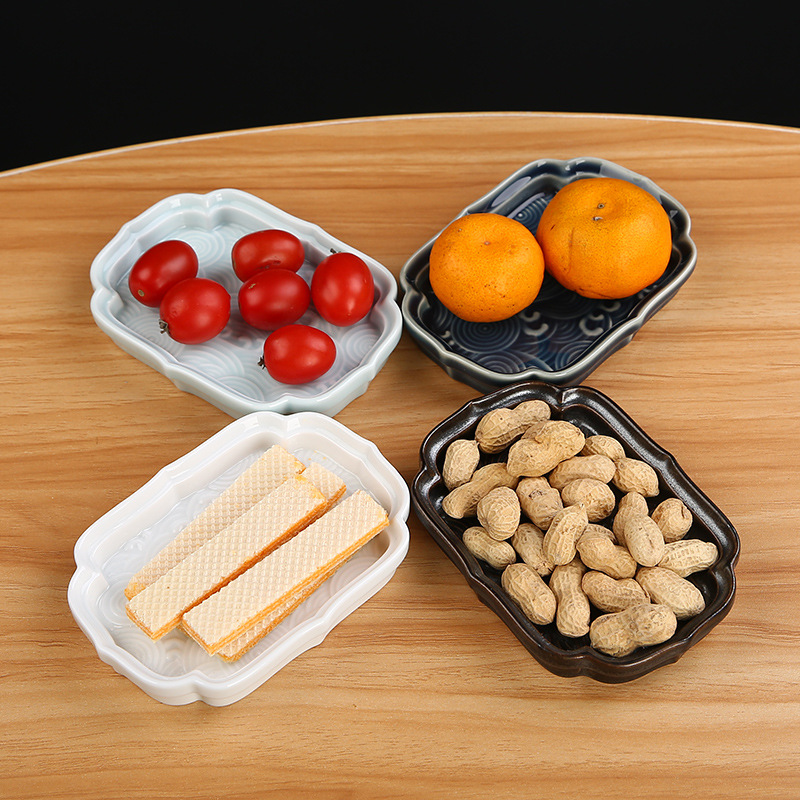 北欧创意分格盘家用陶瓷拼盘零食盘坚果盘酱料盘水果小吃盘子果盘