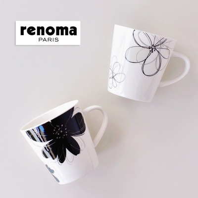 出口法国RENOMA简约欧式咖啡杯法式咖啡杯早餐杯子艺术气质款杯子