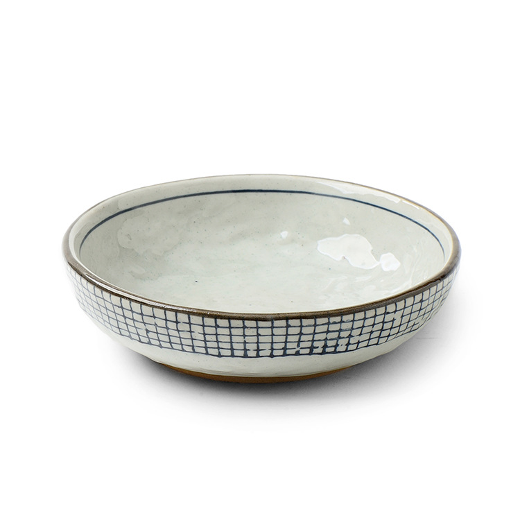 三分烧线条饭碗小碗日式韩式手绘创意陶瓷碗罗纹碗粗陶古朴碗批发