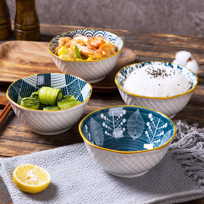 碗家用饭碗甜品面碗日式创意汤碗陶瓷餐具可爱大号个性小吃米饭碗