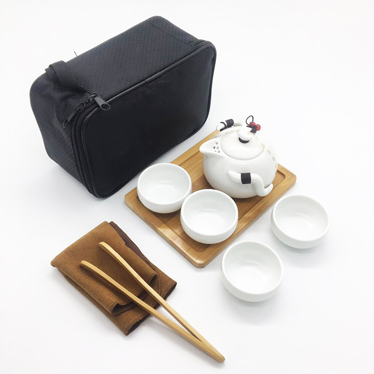 厂家批发 一壶四杯茶具套装 便携式陶瓷礼品旅行茶具茶壶茶杯定制