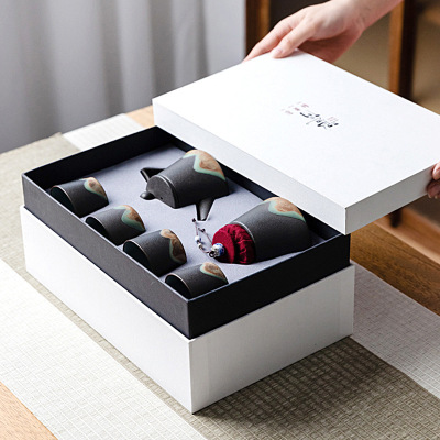 日式温茶炉陶瓷煮茶器现代整套功夫茶具套装家用礼盒套装礼品定制