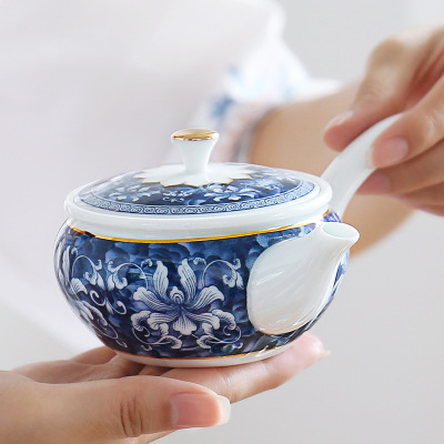 青花瓷家用功夫茶具套装简约中式手绘陶瓷茶杯水杯厂家直销可定制