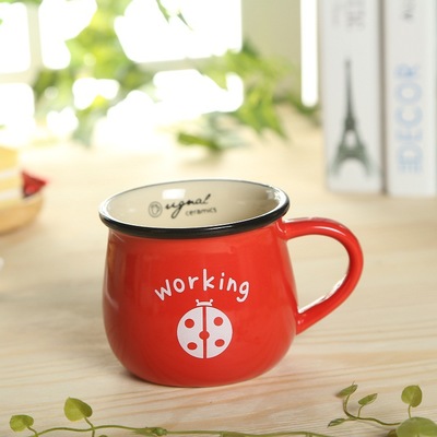 厂家定制图案logo礼品 创意陶瓷马克杯 牛奶早餐咖啡水杯